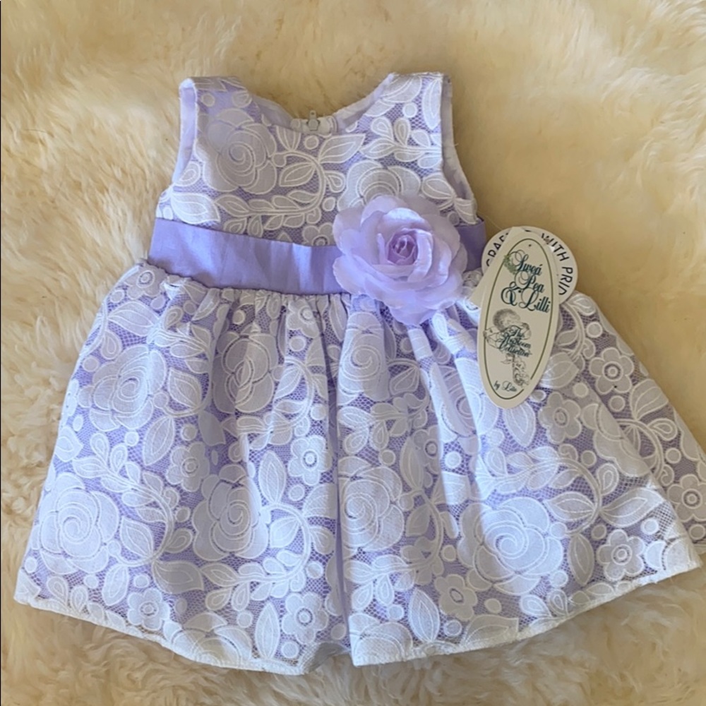 NEW Swea Pea & Lilli Lilac Floral Lace Tulle Dress